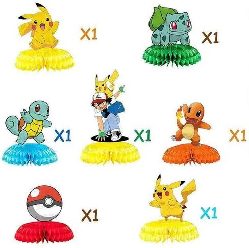 anime Birthday Party Supplies , 9Pcs Honeycomb Centerpieces for Toy animen Decorations, Double Sided Table Decorations Centerpieces Party. in Kuwait