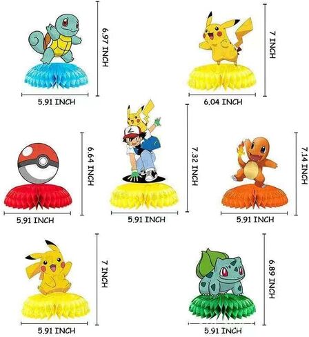 anime Birthday Party Supplies , 9Pcs Honeycomb Centerpieces for Toy animen Decorations, Double Sided Table Decorations Centerpieces Party. in Kuwait