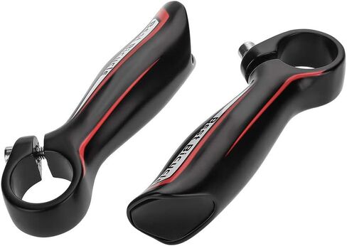 1 Pair Bike Bar End, 22.2mm 7/8in Bicycle Bar End, Black Aluminum Alloy Bicycle Handlebar Ends with Rubber Plugs for Bike Handlebar, Ergonomics Design, 4.5 x 1.6 x 1.2in in Kuwait