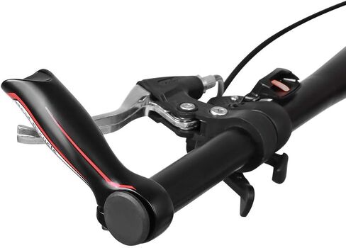 1 Pair Bike Bar End, 22.2mm 7/8in Bicycle Bar End, Black Aluminum Alloy Bicycle Handlebar Ends with Rubber Plugs for Bike Handlebar, Ergonomics Design, 4.5 x 1.6 x 1.2in in Kuwait