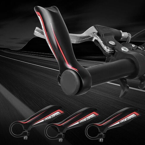 1 Pair Bike Bar End, 22.2mm 7/8in Bicycle Bar End, Black Aluminum Alloy Bicycle Handlebar Ends with Rubber Plugs for Bike Handlebar, Ergonomics Design, 4.5 x 1.6 x 1.2in in Kuwait