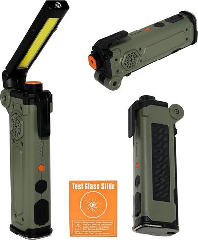 Car Emergency Escape Tool with Test Glass - Heavy Duty Window Breaker & Seatbelt Cutter, Solar Flashlight Power Bank, Vehicle Survival Kit for Families & Women Drivers, Roadside Gear (Green) in Kuwait