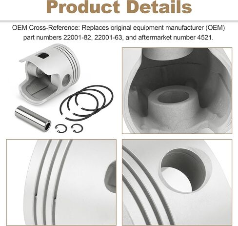 Golf Cart 2 Cycle Golf Piston & Rings Assembly Kit Compatible with Columbia Par Car 1982-1995 / Harley Davidson 1963-1981 in Kuwait
