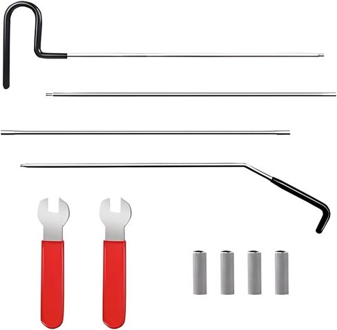 Car Long Reach Tool, Multifunctional Portable Vehicle Long Pin Puller Hook Reacher Grabber, Adjustable Auto Pull Hook Repair Emergency Tool, Universal for Most Vehicles (Red) in Kuwait