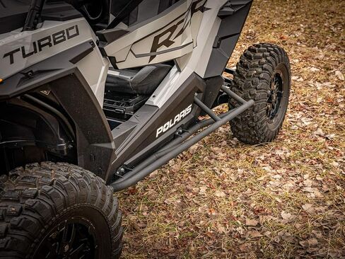 SuperATV Tree Kickers for Polaris RZR Models | Wrinkle Black | Made With 1.5" Diameter Steel Tubing | Protects Against Trees and Rocks on Tight Routes in Kuwait