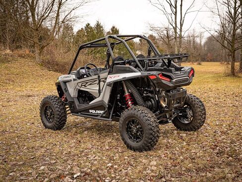 SuperATV Tree Kickers for Polaris RZR Models | Wrinkle Black | Made With 1.5" Diameter Steel Tubing | Protects Against Trees and Rocks on Tight Routes in Kuwait