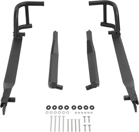 Nerf Bar Rock Sliders فولاذ شديد التحمل متوافق مع 2019-2025 Polaris Ranger Crew XP 1000 4 أبواب مطلية بالمسحوق وخطوات جانبية شجرة كيكرز in Kuwait