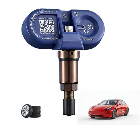 مستشعر BLE Bluetooth TPMS لطراز Tesla 3 (2021-2025)، الطراز Y (2020-2025)، الطراز S/X (2022-2025)، استبدال الإشارة الثابتة المباشرة OE# 1490701-01-B - عبوة واحدة in Kuwait