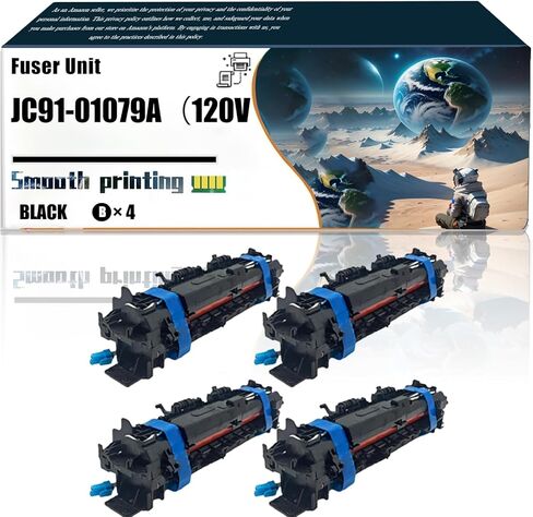 وحدة صهر قطع الغيار JC91-01079A (120 فولت) متوافقة مع طابعات Samsung Xpress C410W C430W C460FW C480FW، تحتوي على رقاقة وطباعة شفافة (عبوة واحدة باللون الأسود) in Kuwait