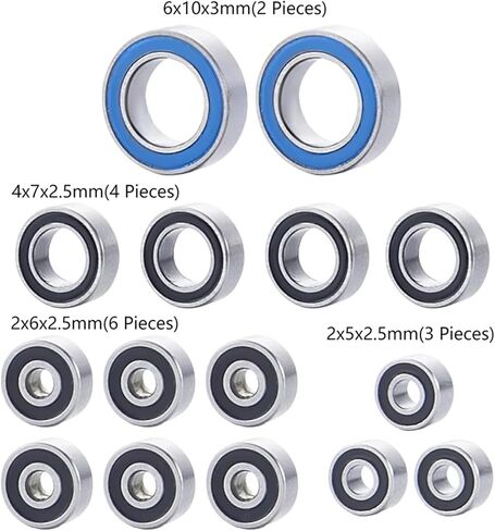 نماذج سيارات RC متوافقة مع كيوشو لـ MINI-Z 1/28 RC الزاحف سيارة تحمل ترقية الملحقات 15 قطعة مجموعة محمل الكرة in Kuwait