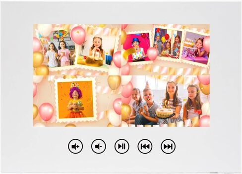 Custom Slideshow Birthday Card for Girls – Upload Photos – Personal Video Gift for Kids – 7" LCD Digital Screen, 8GB, Rechargeable, Full Color Video Album in Kuwait