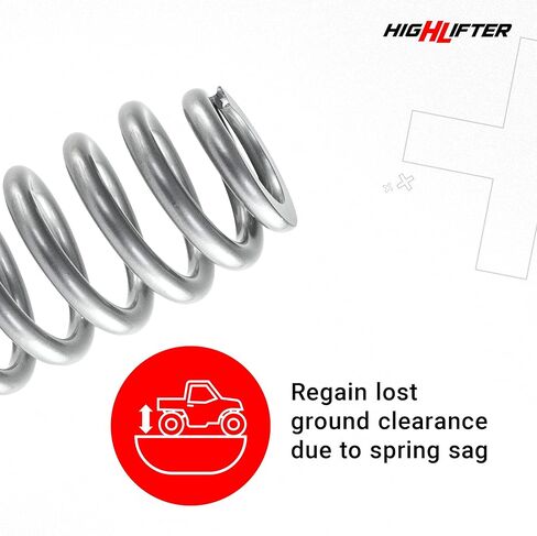 High Lifter Rear Lift Springs Compatible with Polaris Ranger 500/700/800 (2009-2014) UTV Models | Silver | Set of 2 in Kuwait
