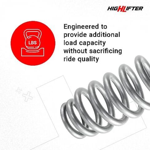 High Lifter Rear Lift Springs Compatible with Polaris Ranger 500/700/800 (2009-2014) UTV Models | Silver | Set of 2 in Kuwait