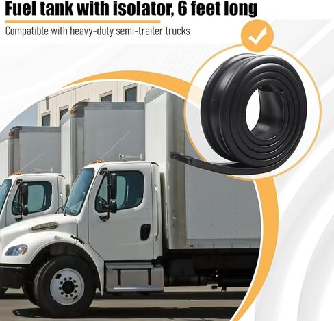 HZEL 2" Car Fuel Tank Strap Isolator, 6FT Long Rubber Heavy Duty Vehicle Gas Tank Strap Pad, Automotive Fuel Band Isolator to Reduces Vibration Noise, Suitable for Most Semi-Trailer Trucks in Kuwait