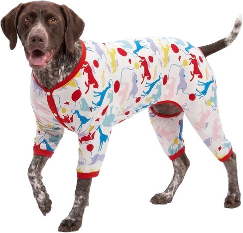 LovinPet بيجامة كلب كبيرة الحجم، قميص كبير للتعافي الجراحي للكلاب، بيجامة كلب صوفية خفيفة الوزن، جامي للكلاب من السلالات الكبيرة، PJ's/XXL in Saudi Arabia