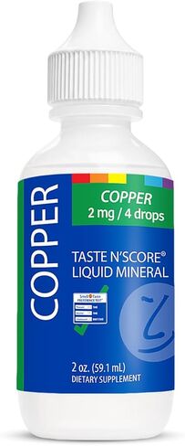 Taste N' Score Copper Liquid Ionic Supplement; 100% Pure; 2 mg; 177 Servings in Saudi Arabia