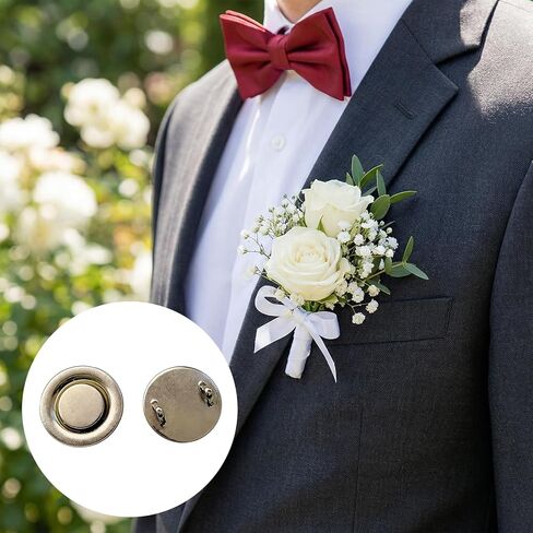 6 Pcs Mini Magnetic Pin Converters, Magnet Brooch Adapters for Boutonniere, Invisible Magnetic Backs for Scarves, Shawls, Jackets & Hijab in Kuwait