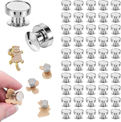 50 PCS Magnetic Pin Backs for Enamel Pins - Convert Pins to Refrigerator Magnets, Decorative Fridge Magnets for Home, Office, Whiteboard, Fridge Decor (Enamel Pins Not Included) in Kuwait