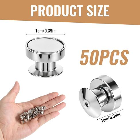 50 PCS Magnetic Pin Backs for Enamel Pins - Convert Pins to Refrigerator Magnets, Decorative Fridge Magnets for Home, Office, Whiteboard, Fridge Decor (Enamel Pins Not Included) in Kuwait