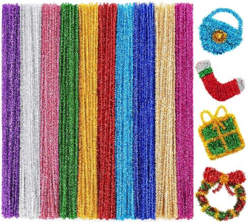 Eppingwin Multi-Colored Pipe Cleaners, 12 inch Chenille Stems for Crafts, Pipe Cleaners Craft Supplies for Art, DIY Projects (Multi-Colored) in Saudi Arabia