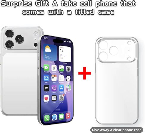 Fake Phone Dummy PropPhone, BlackScreen Decoy PhonePear PhoneNon-Working Phone17Air 17Pro Max, DisplayPhone Look Like Real Phonepro max 17 (17Pro,White,The Screen is Printed with Patterns) in Kuwait
