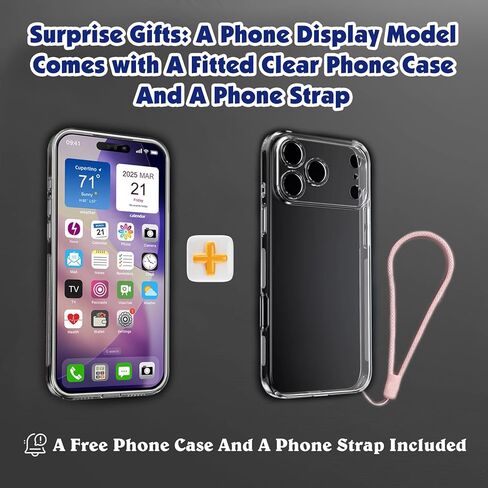 نموذج هاتف مزيف، يبدو مثل دمية الهاتف الحقيقية المتوافقة مع هاتف 17 Pro، لعبة Prank Stuff Decoy Pear غير العاملة للهاتف 17 Pro للأطفال باللون الأزرق الداكن (واجهة قوس قزح) in Kuwait