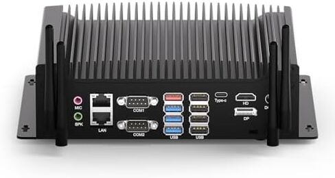 WEIDIAN PC Industrial EH4-T, Fanless Mini PC Win 11 Pro i5-10210U 8GB RAM 256GB M.2 SSD, 6 x RS232/RS485 COM 2*LAN Small Desktop Computers, 8*USB GPIO WiFi&BT4.2 HD DP Type-C 4K Triple Display in Saudi Arabia