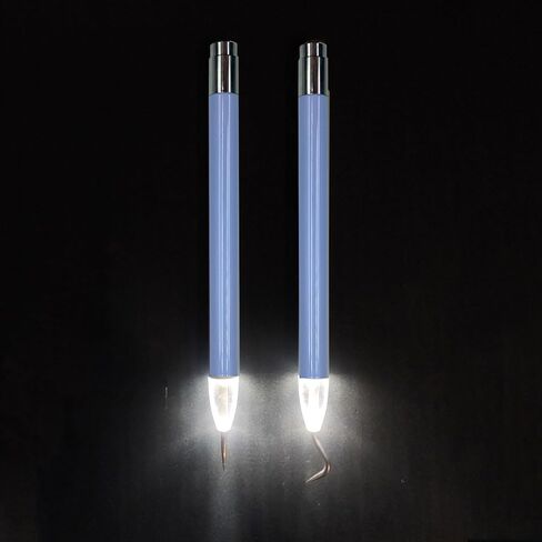 2 Pcs LED Lighted Weeding Tools for Vinyl with Light, for Removing Tiny Vinyl Paper & Iron-on Projects Cuts, Purple Pin&Hook in Kuwait