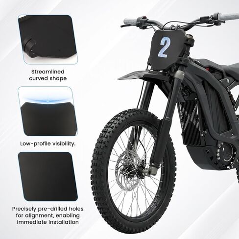 Number Plate for Ebike, Universal Downhill Electric Bike Plate Fit for Q20, S1/S2/Y1/RX, X1S/X/X2, MX3/MX4/MX5, XXX, Pro SS/SR/S, Soleil 01, Mantis, Durable Protective Plate with Number Stickers in Kuwait