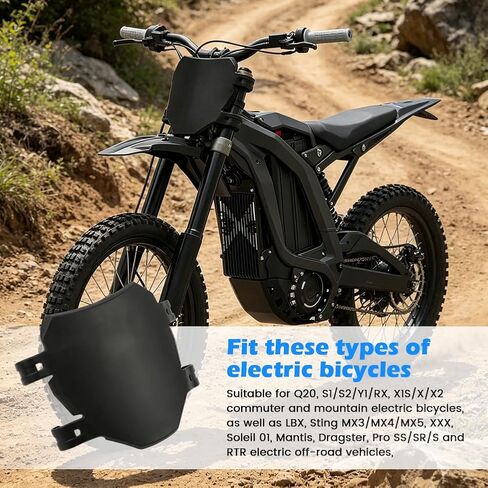 Number Plate for Ebike, Universal Downhill Electric Bike Plate Fit for Q20, S1/S2/Y1/RX, X1S/X/X2, MX3/MX4/MX5, XXX, Pro SS/SR/S, Soleil 01, Mantis, Durable Protective Plate with Number Stickers in Kuwait