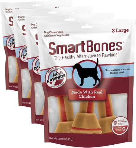 SmartBones Large Chews, Treat Your Dog to a Rawhide-Free Chew Made with Real Meat and Vegetables in Saudi Arabia