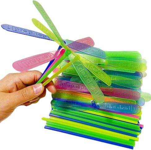 240 Pieces Hand Helicopter Spinner Hand Rub Plastic Propeller Outdoor Flying Plastic Dragonfly Toy Color Toy in Kuwait