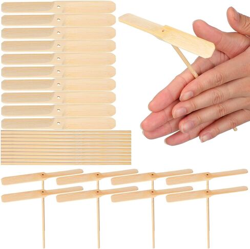 Kisangel 20pcs Hand Helicopter Toys, Bamboo Copter Dragonfly Flying Helicopter Toy Flying Disc Launcher for Kids Outdoor Party Favors in Kuwait