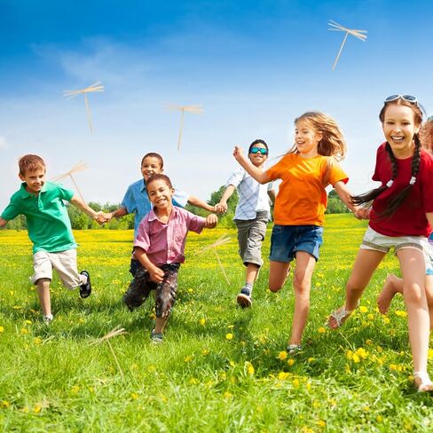 Kisangel 20pcs Hand Helicopter Toys, Bamboo Copter Dragonfly Flying Helicopter Toy Flying Disc Launcher for Kids Outdoor Party Favors in Kuwait