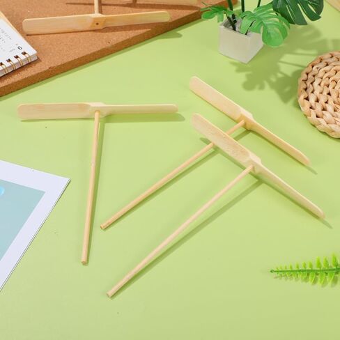 Kisangel 20pcs Hand Helicopter Toys, Bamboo Copter Dragonfly Flying Helicopter Toy Flying Disc Launcher for Kids Outdoor Party Favors in Kuwait