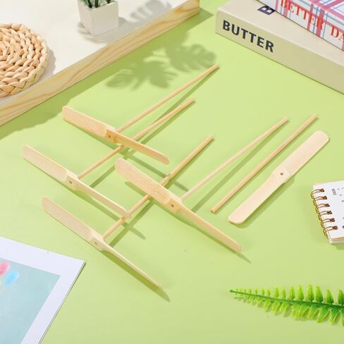Kisangel 20pcs Hand Helicopter Toys, Bamboo Copter Dragonfly Flying Helicopter Toy Flying Disc Launcher for Kids Outdoor Party Favors in Kuwait