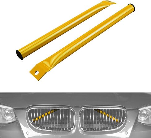 Bevinsee V Cover Braces Kidney Bars Compatible with E90 E91 E92 E93 320i 323i 325i 328i 330i 335d 335i 335is 335xi 2006-2013 Aluminum Front Grille Inserts Brace Wrap Stripes Covers, Red in Kuwait