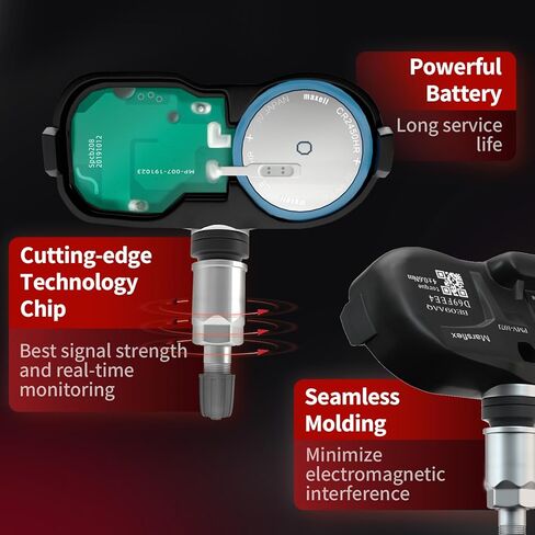 مستشعر TPMS لضغط الإطارات Marsflex - مناسب لسيارة Toyota Rav4 Prius Camry Lexus Scion Pontiac، مجموعة من 4 نظام مراقبة ضغط الإطارات 315 ميجاهرتز، OE PMV-107J 42607-33011 42607-06011 42607-33021 42607-30030 in Kuwait