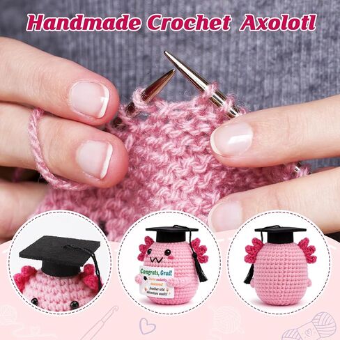 هدايا التخرج، اليدوية الكروشيه axolotl لمرحلة ما قبل الروضة مرحلة ما قبل المدرسة رياض الأطفال الابتدائية طلاب المدارس الثانوية المتخرجين، الصف الخامس 2026 هدية التخرج للفتيات الأولاد له لها in Kuwait