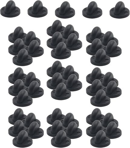 50pcs Rubber Pin Backs, PVC Butterfly Clutch Replacement for Enamel Lapel Pins, Badges, Cap Keepers, Comfort Fit Backing Holder Clasp, Black in Kuwait