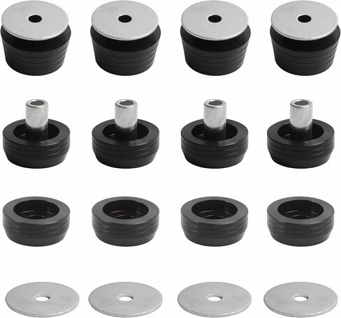 7-132 Body Mount Bushing Kit for 1978-1988 Buick Regal/Chevy Malibu, Black Polyurethane Replacement Bushings in Kuwait