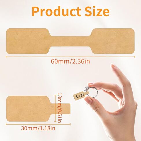 1500 PCS Jewelry Tags, Kraft Blank Jewelry Price Tags, Self-Adhesive Jewelry Price Tags Stickers Labels for Bracelet, Ring, Necklace, Earring Price Identify and Clothing Display in Kuwait