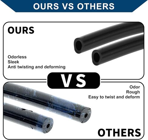 Silicone Vacuum Tubing Hose Automotive Vacuum Line High Temperature 3.3FT 1/2" 12mm ID 3.5mm Thickness 1 Pc Black in Kuwait