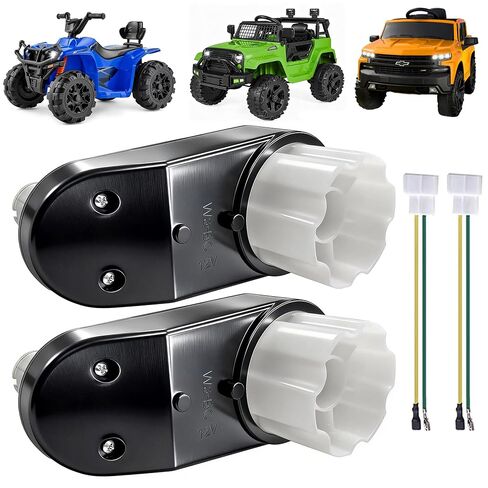 2PCS RS390 12V 16000RPM Miniature DC Motor Gearbox for Kids Ride on Car Power Wheels Upgrade Repair,Pair of W3-BC Motors Compatible with Best Choice Truck/Jeep/Chevrolet Silverado Truck in Kuwait