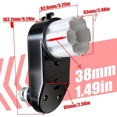 2PCS RS390 12V 16000RPM Miniature DC Motor Gearbox for Kids Ride on Car Power Wheels Upgrade Repair,Pair of W3-BC Motors Compatible with Best Choice Truck/Jeep/Chevrolet Silverado Truck in Kuwait