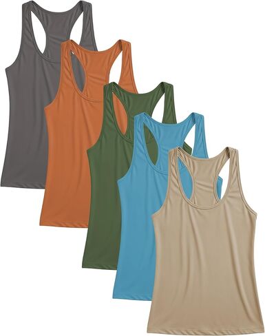 Women's Racerback Tank Tops | Ultra Soft & Stretch Spandex Sport Tanks | Multi Packs & Colors in Saudi Arabia