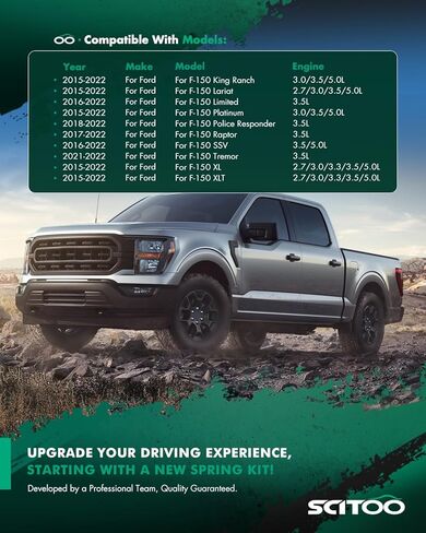 SCITOO Lowering Leveling kit Rear leveling shackles Adjustable 2015-2022 for Ford F-150 Durable Leaf Spring Accessory Suspension Bracket Replacement 513-220 in Kuwait