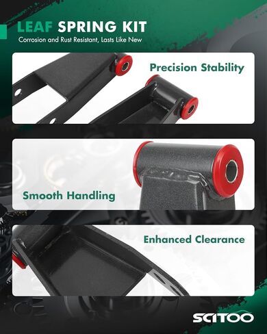 SCITOO Lowering Leveling kit Rear leveling shackles Adjustable 2015-2022 for Ford F-150 Durable Leaf Spring Accessory Suspension Bracket Replacement 513-220 in Kuwait