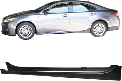 IKON MOTORSPORTS Side Skirts Compatible with 2013-2018 Lexus ES350 ES300h All Models, Unpainted PP Exterior Side Skirt Extensions Splitter in Kuwait