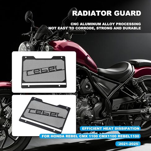 غطاء المبرد لهوندا المتمردين CMX1100 cmx 1100 Rebel1100 2021 2022 2023 2024 2025 حماية مصبغة الحرس in Kuwait